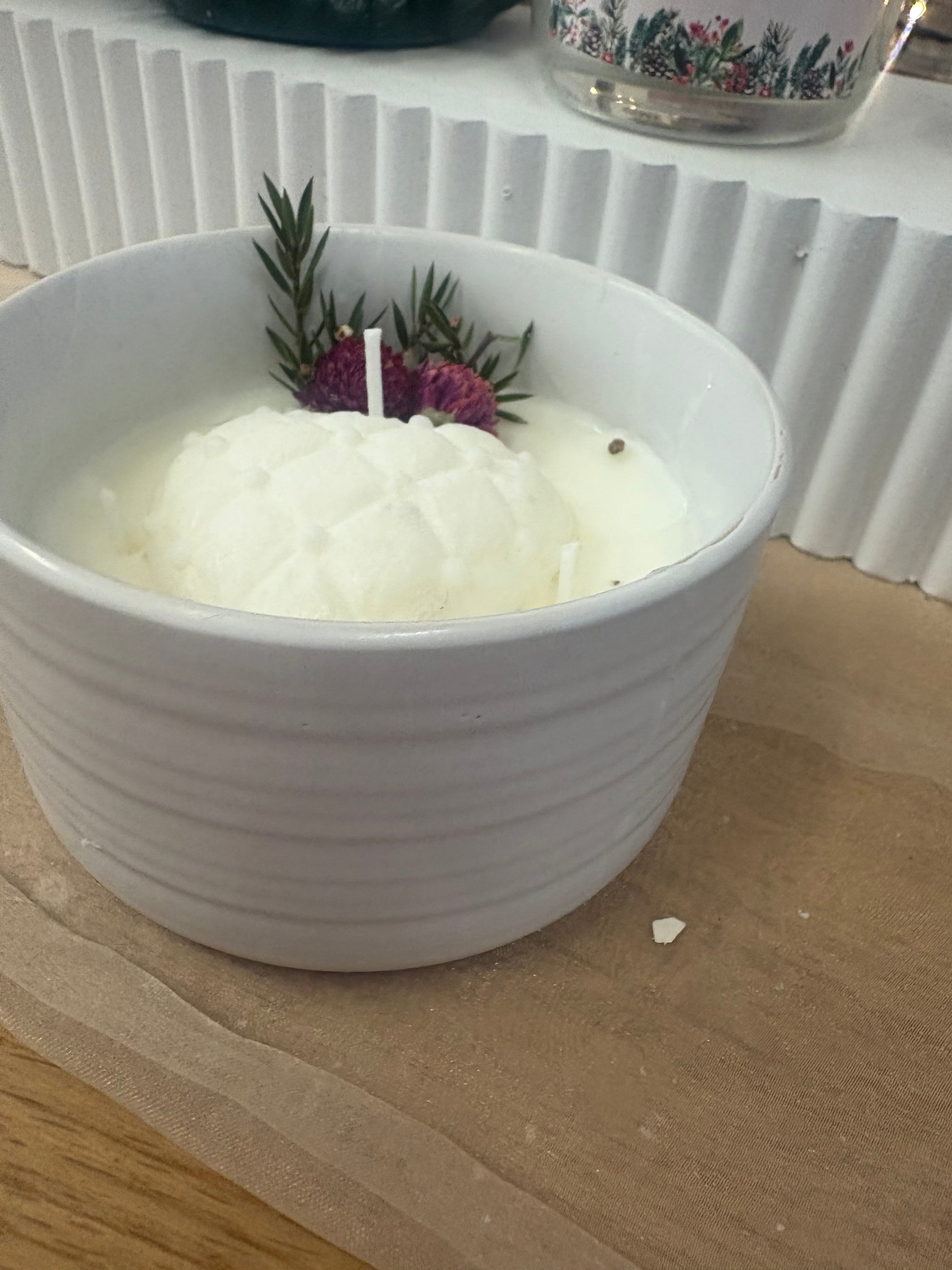 Sopro de Lavanda-Vela de cera de soja peça Média